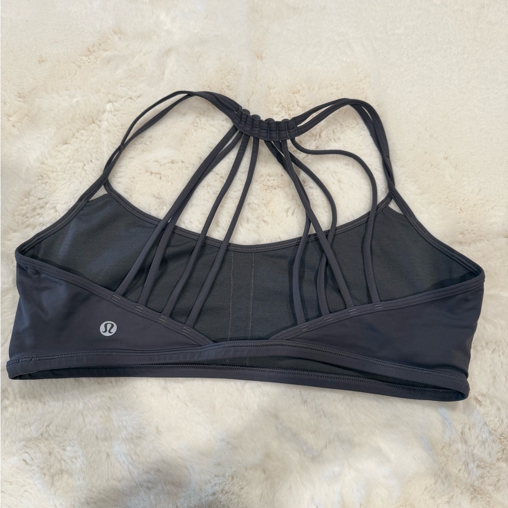 lululemon athletica Charcoal Strappy Sports Bra